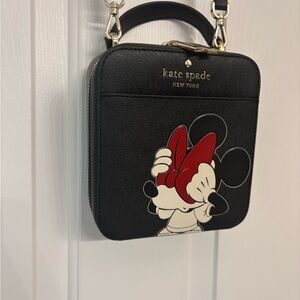 kate spade Black Crossbody Bag with Minnie Mouse Graphic